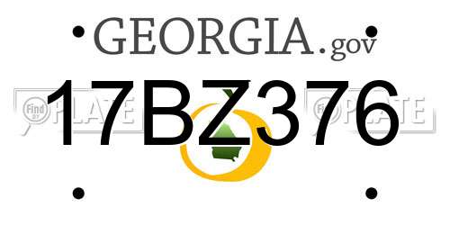 17BZ376 Georgia License Plate