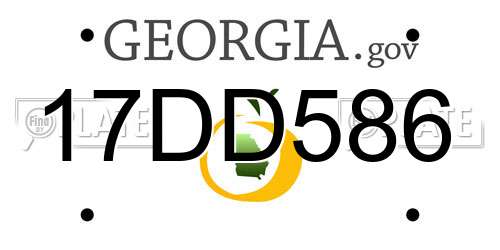 17DD586 Georgia License Plate