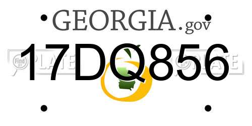 17DQ856 Georgia License Plate