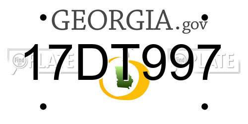 17DT997 Georgia License Plate