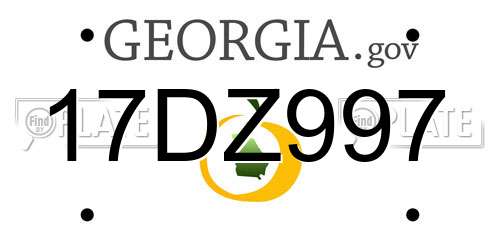 17DZ997 Georgia License Plate