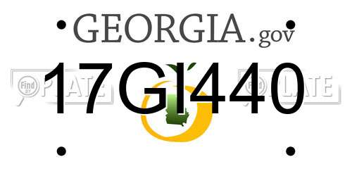17GI440 Georgia License Plate