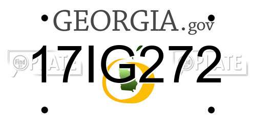 17IG272 Georgia License Plate