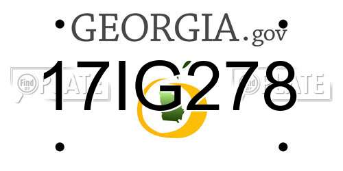 17IG278 Georgia License Plate