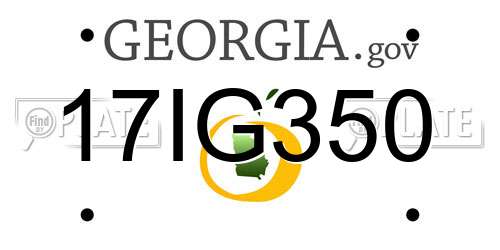17IG350 Georgia License Plate