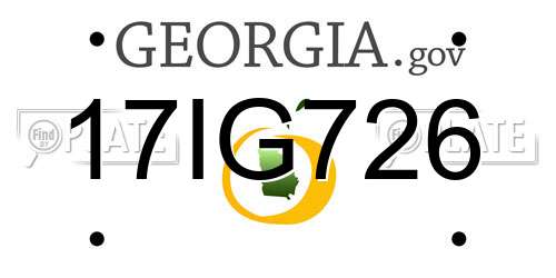 17IG726 Georgia License Plate