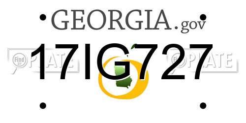 17IG727 Georgia License Plate