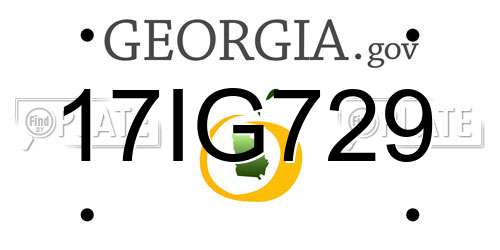 17IG729 Georgia License Plate