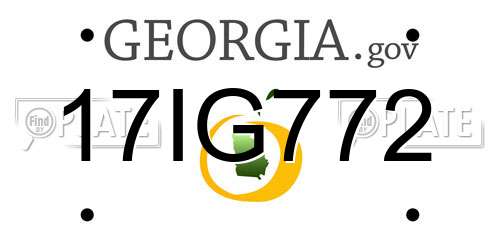 17IG772 Georgia License Plate