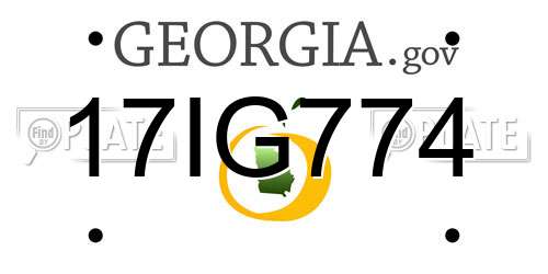 17IG774 Georgia License Plate