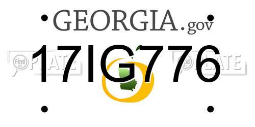 17IG776 Georgia License Plate