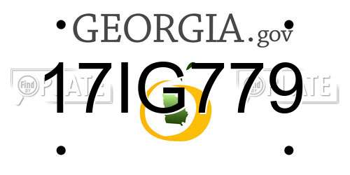 17IG779 Georgia License Plate