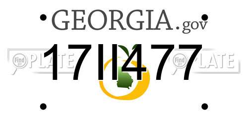 17II477 Georgia License Plate