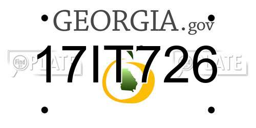 17IT726 Georgia License Plate