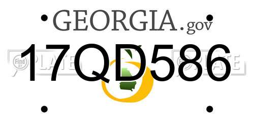 17QD586 Georgia License Plate