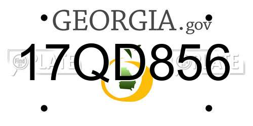 17QD856 Georgia License Plate