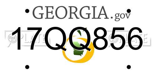 17QQ856 Georgia License Plate