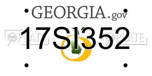 17SI352 Georgia License Plate