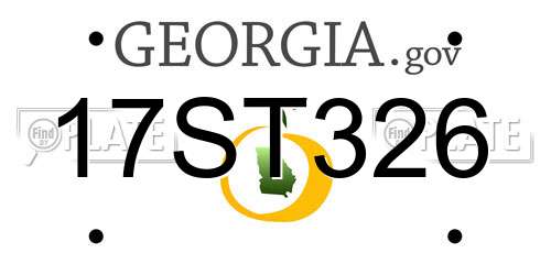 17ST326 Georgia License Plate