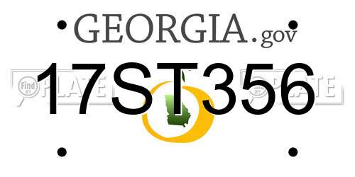 17ST356 Georgia License Plate