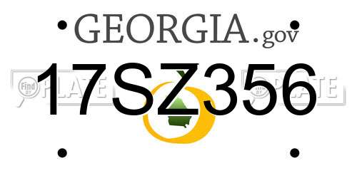 17SZ356 Georgia License Plate