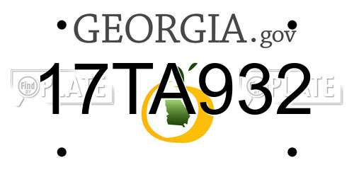 17TA932 Georgia License Plate