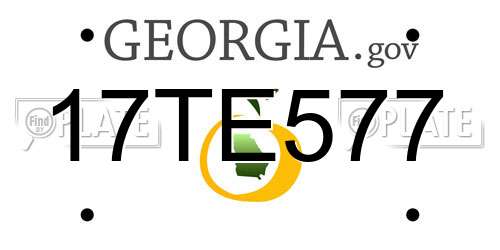 17TE577 Georgia License Plate