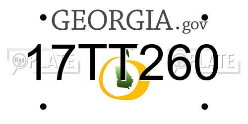 17TT260 Georgia License Plate