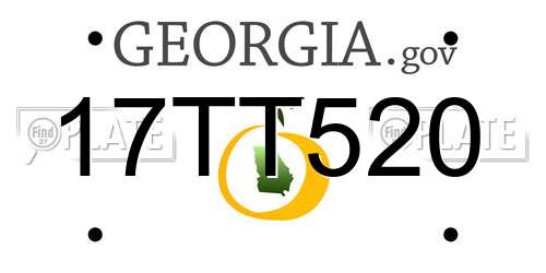 17TT520 Georgia License Plate