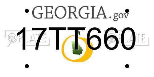 17TT660 Georgia License Plate