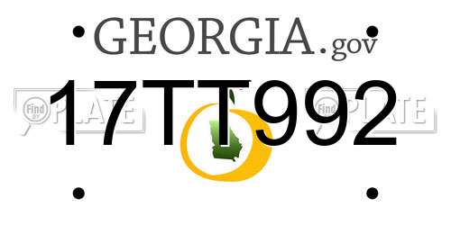 17TT992 Georgia License Plate