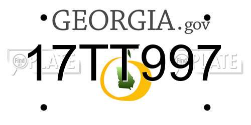 17TT997 Georgia License Plate