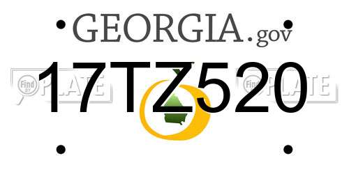 17TZ520 Georgia License Plate