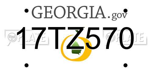 17TZ570 Georgia License Plate