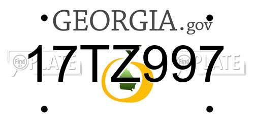 17TZ997 Georgia License Plate