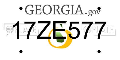17ZE577 Georgia License Plate