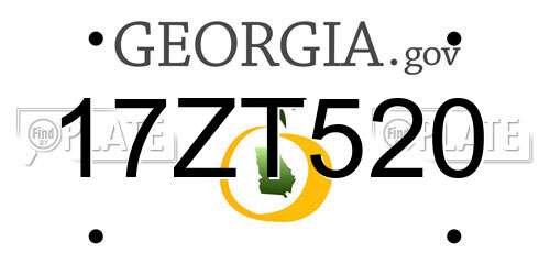 17ZT520 Georgia License Plate