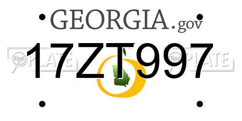 17ZT997 Georgia License Plate