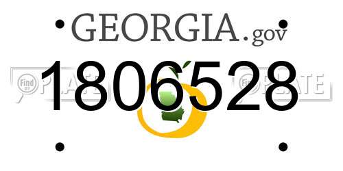 1806528 Georgia License Plate