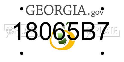 18065B7 Georgia License Plate