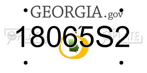 18065S2 Georgia License Plate