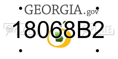 18068B2 Georgia License Plate