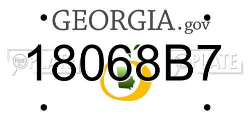 18068B7 Georgia License Plate