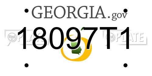 18097T1 Georgia License Plate