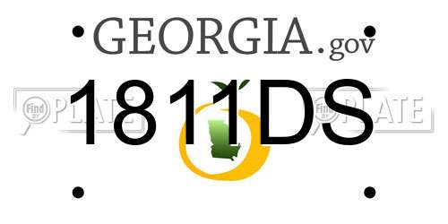 1811DS Georgia License Plate