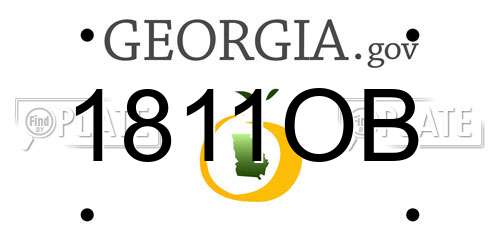 1811OB Georgia License Plate