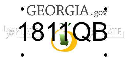 1811QB Georgia License Plate