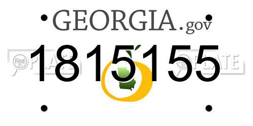 1815155 Georgia License Plate