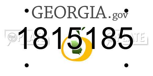 1815185 Georgia License Plate