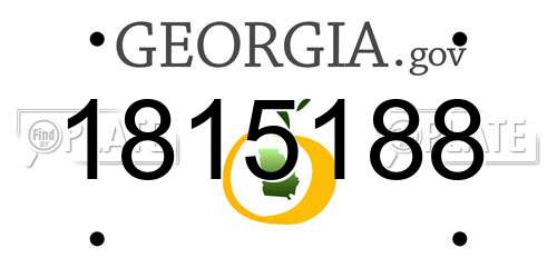 1815188 Georgia License Plate